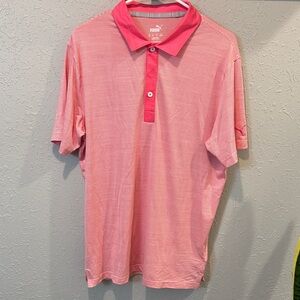 Puma Men's Vibrant Pink Polo Shirt